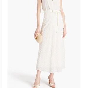 NWT - Zimmermann White Appliqué Georgette Maxi Skirt